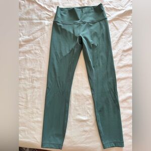 Lululemon Wunder Under 25” Size 8 Teal Leggings
